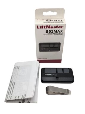 LiftMaster 893MAX 3 Button Visor Remote Control Garage Door Opener